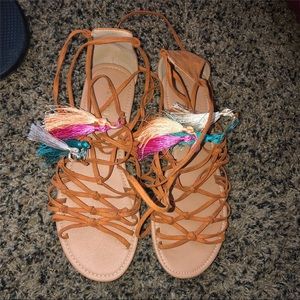Tassel sandals